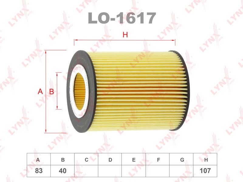 LYNXauto LO-1617 Oil Filter LO1617: Buy near me in Poland at 2407.PL - Good price!