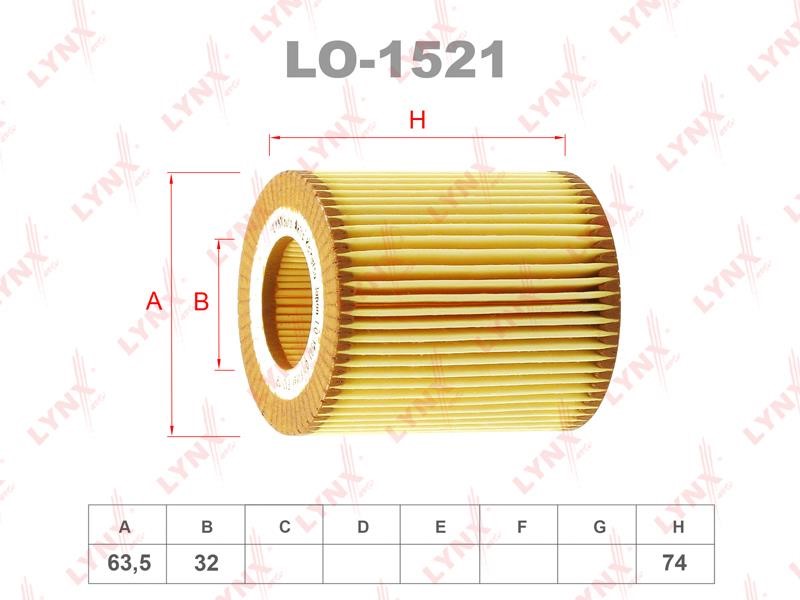 LYNXauto LO-1521 Oil Filter LO1521: Buy near me in Poland at 2407.PL - Good price!