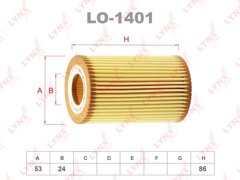 LYNXauto LO-1401 Oil Filter LO1401: Buy near me in Poland at 2407.PL - Good price!