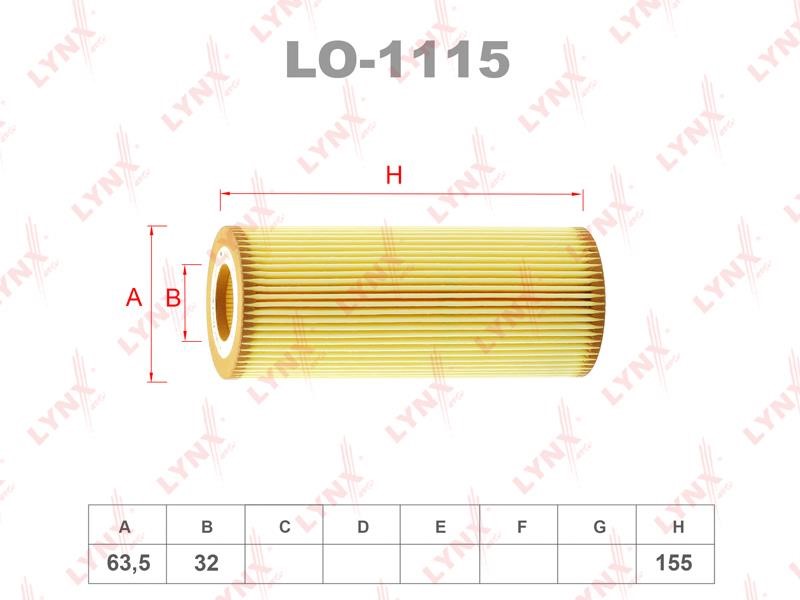 LYNXauto LO-1115 Масляный фильтр LO1115: Отличная цена - Купить в Польше на 2407.PL!