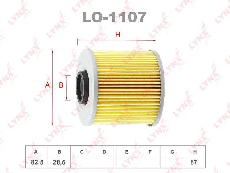 LYNXauto LO-1107 Oil Filter LO1107: Buy near me in Poland at 2407.PL - Good price!