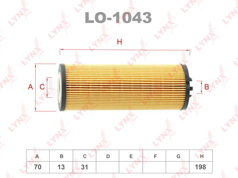 LYNXauto LO-1043 Oil Filter LO1043: Buy near me in Poland at 2407.PL - Good price!