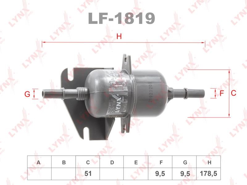 LYNXauto LF-1819 Fuel filter LF1819: Buy near me in Poland at 2407.PL - Good price!