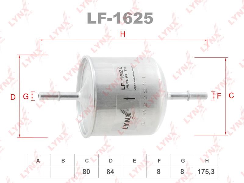 LYNXauto LF-1625 Fuel filter LF1625: Buy near me in Poland at 2407.PL - Good price!