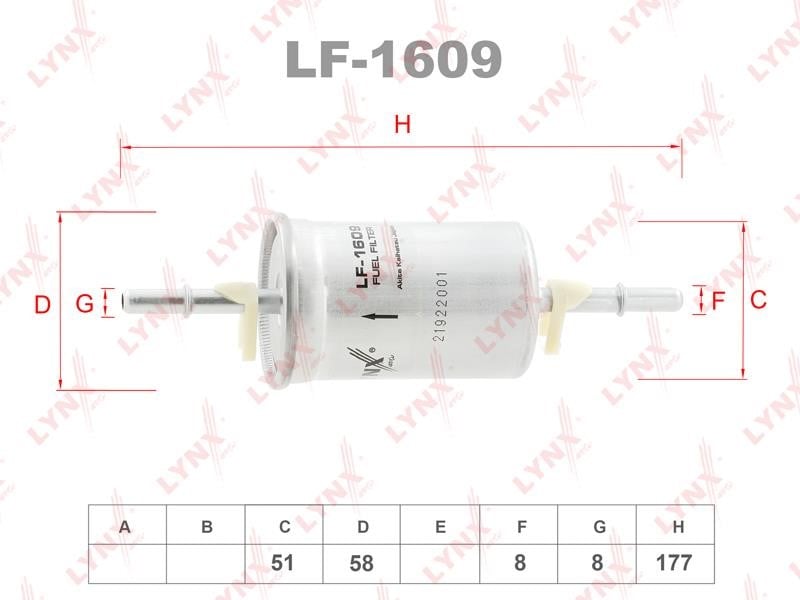 LYNXauto LF-1609 Kraftstofffilter LF1609: Kaufen Sie zu einem guten Preis in Polen bei 2407.PL!