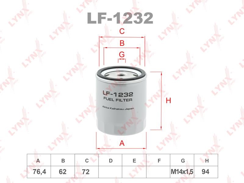 LYNXauto LF-1232 Топливный фильтр LF1232: Отличная цена - Купить в Польше на 2407.PL!