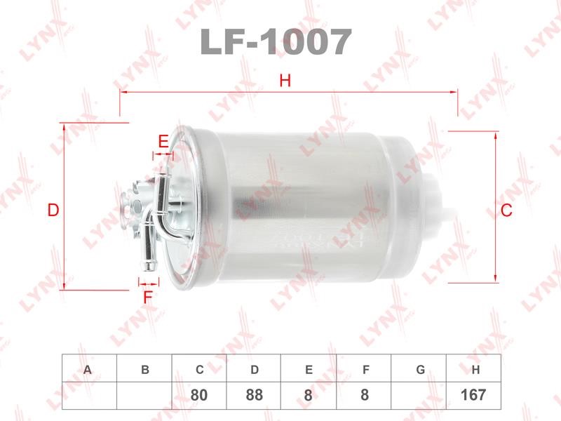 LYNXauto LF-1007 Топливный фильтр LF1007: Отличная цена - Купить в Польше на 2407.PL!