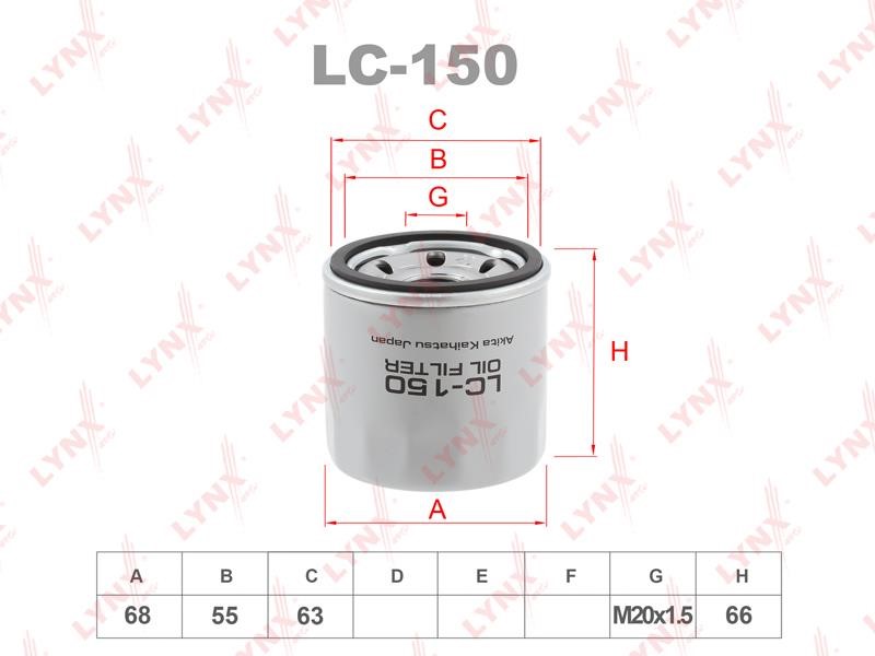 LYNXauto LC-150 Oil Filter LC150: Buy near me in Poland at 2407.PL - Good price!
