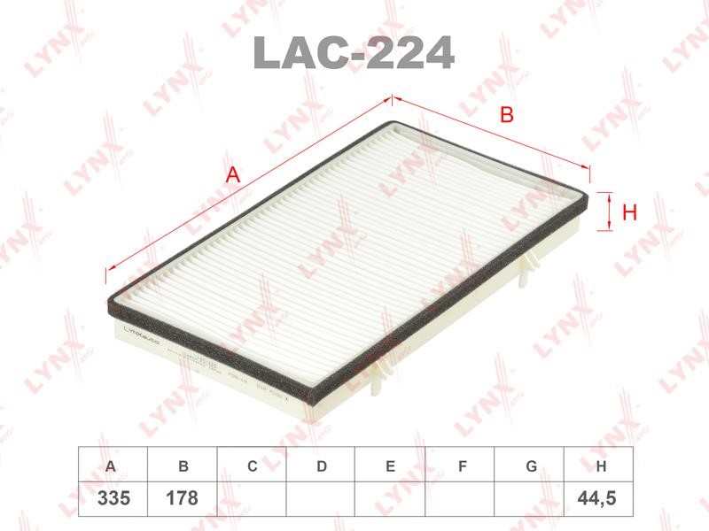 LYNXauto LAC-224 Filter, interior air LAC224: Buy near me in Poland at 2407.PL - Good price!