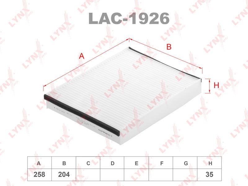 LYNXauto LAC-1926 Filter, Innenraumluft LAC1926: Kaufen Sie zu einem guten Preis in Polen bei 2407.PL!
