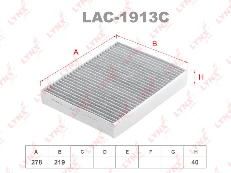 LYNXauto LAC-1913C Filtr kabinowy LAC1913C: Dobra cena w Polsce na 2407.PL - Kup Teraz!