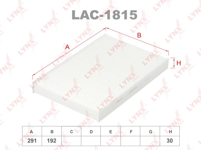 LYNXauto LAC-1815 Фільтр салону LAC1815: Приваблива ціна - Купити у Польщі на 2407.PL!