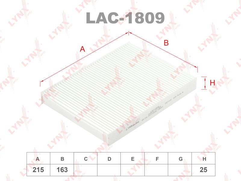 LYNXauto LAC-1809 Filter, interior air LAC1809: Buy near me in Poland at 2407.PL - Good price!
