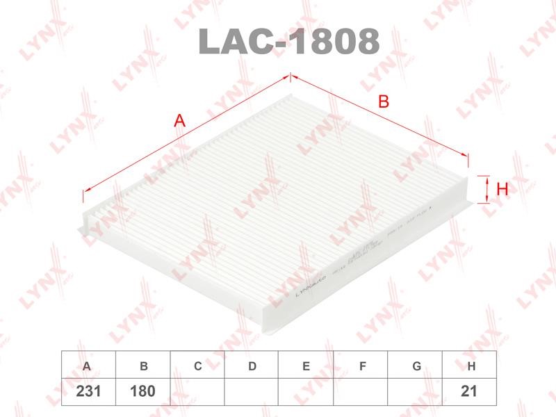 LYNXauto LAC-1808 Filter, interior air LAC1808: Buy near me in Poland at 2407.PL - Good price!