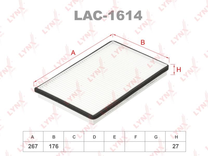 LYNXauto LAC-1614 Filter, interior air LAC1614: Buy near me in Poland at 2407.PL - Good price!