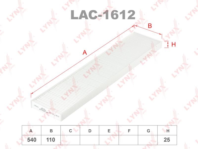 LYNXauto LAC-1612 Фильтр салона LAC1612: Отличная цена - Купить в Польше на 2407.PL!