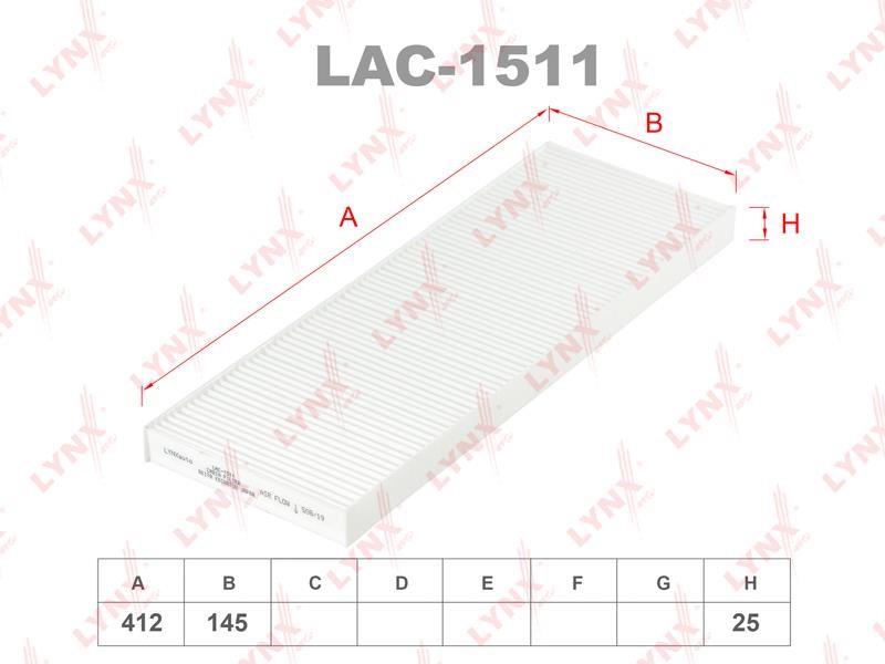 LYNXauto LAC-1511 Filtr kabinowy LAC1511: Atrakcyjna cena w Polsce na 2407.PL - Zamów teraz!