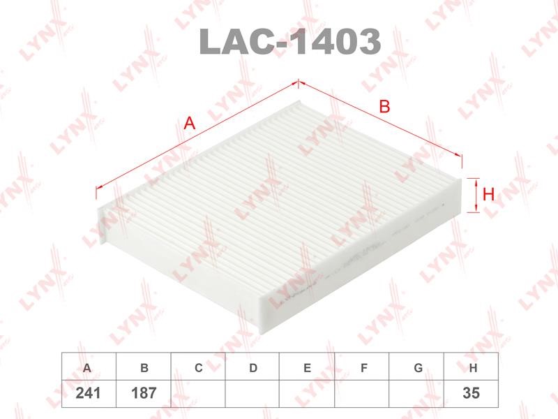 LYNXauto LAC-1403 Filter, interior air LAC1403: Buy near me in Poland at 2407.PL - Good price!