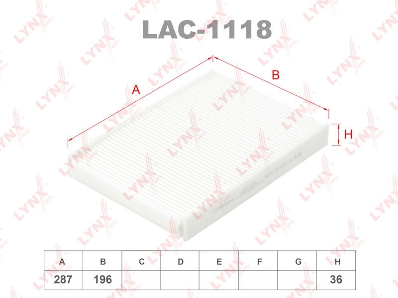 LYNXauto LAC-1118 Фильтр салона LAC1118: Отличная цена - Купить в Польше на 2407.PL!