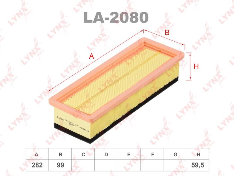 LYNXauto LA-2080 Luftfilter LA2080: Bestellen Sie in Polen zu einem guten Preis bei 2407.PL!