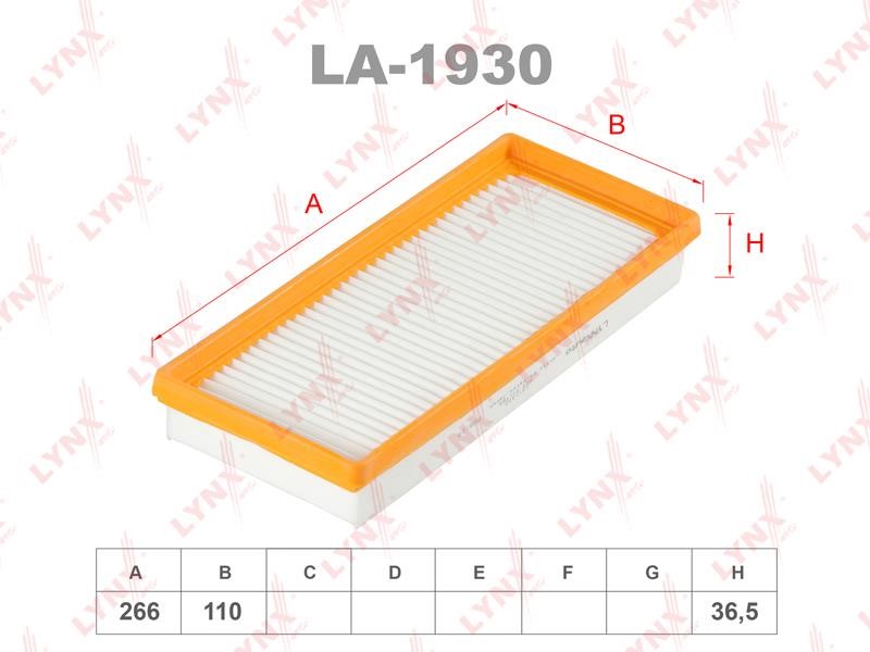 LYNXauto LA-1930 Air filter LA1930: Buy near me in Poland at 2407.PL - Good price!