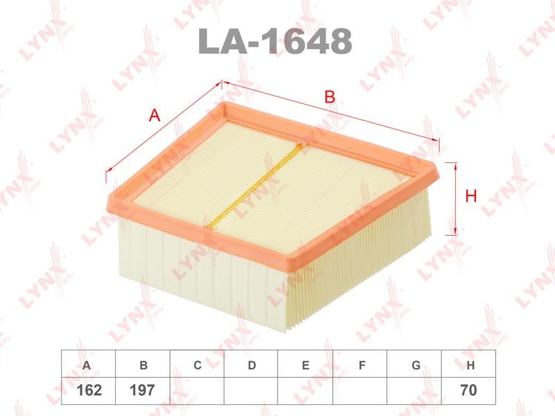 LYNXauto LA-1648 Air filter LA1648: Buy near me at 2407.PL in Poland at an Affordable price!