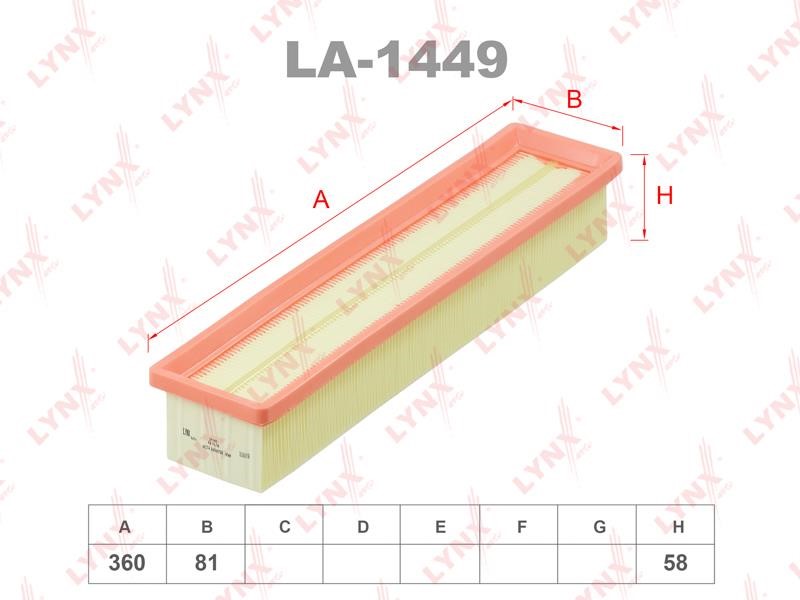 LYNXauto LA-1449 Air filter LA1449: Buy near me at 2407.PL in Poland at an Affordable price!