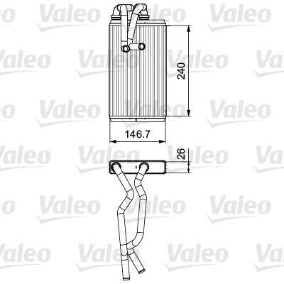 Valeo 811525 Heat exchanger, interior heating 811525: Buy near me at 2407.PL in Poland at an Affordable price!