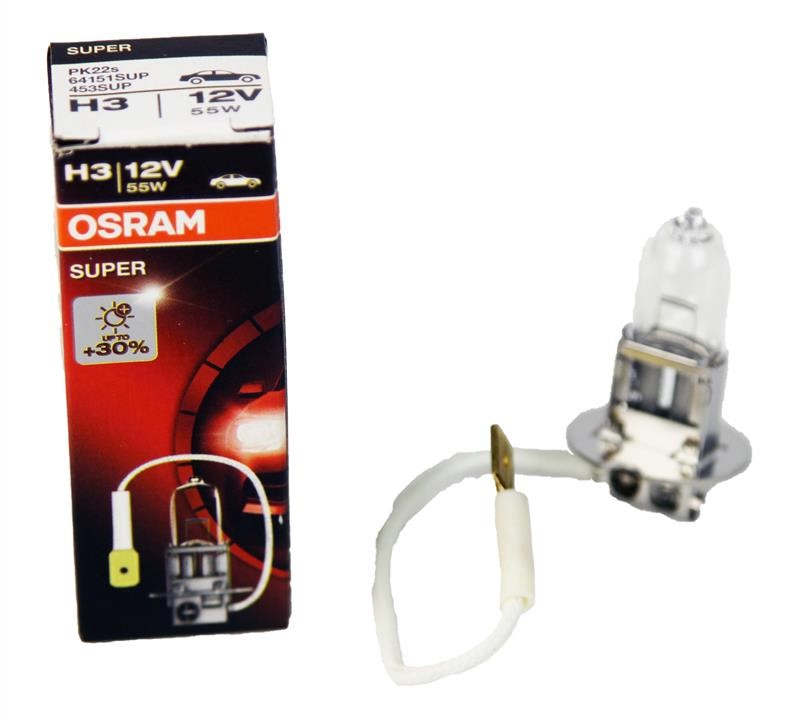 Halogenlampe Osram Super +30% 12V H3 55W +30% Osram 64151SUP