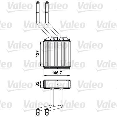 Valeo 811520 Heat exchanger, interior heating 811520: Buy near me in Poland at 2407.PL - Good price!