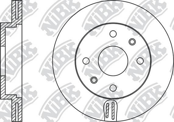 NiBK RN1125 Front brake disc ventilated RN1125: Buy near me in Poland at 2407.PL - Good price!