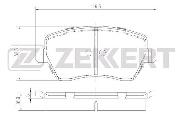 Zekkert BS-1221 Brake Pad Set, disc brake BS1221: Buy near me in Poland at 2407.PL - Good price!