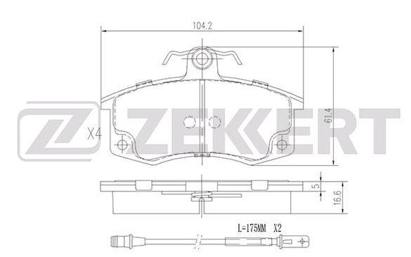 Zekkert BS-1926 Brake Pad Set, disc brake BS1926: Buy near me in Poland at 2407.PL - Good price!