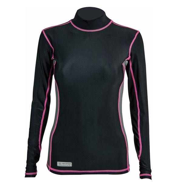 Long Sleeve Thermal T-shirt Pro Comp Womens Black&#x2F;Grey L Highlander 927425