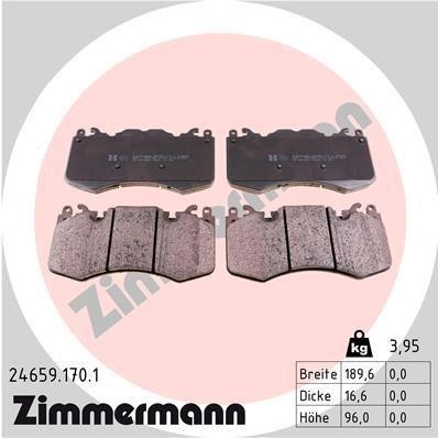 Otto Zimmermann 24659.170.1 Brake Pad Set, disc brake 246591701: Buy near me in Poland at 2407.PL - Good price!