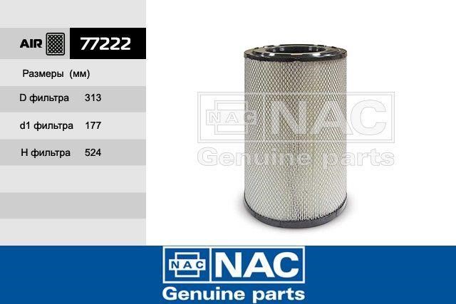 Nac 77222 Air filter 77222: Buy near me in Poland at 2407.PL - Good price!