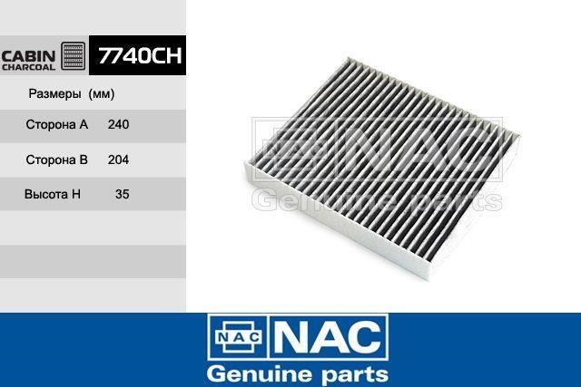 Nac 7740-CH Filter, interior air 7740CH: Buy near me in Poland at 2407.PL - Good price!