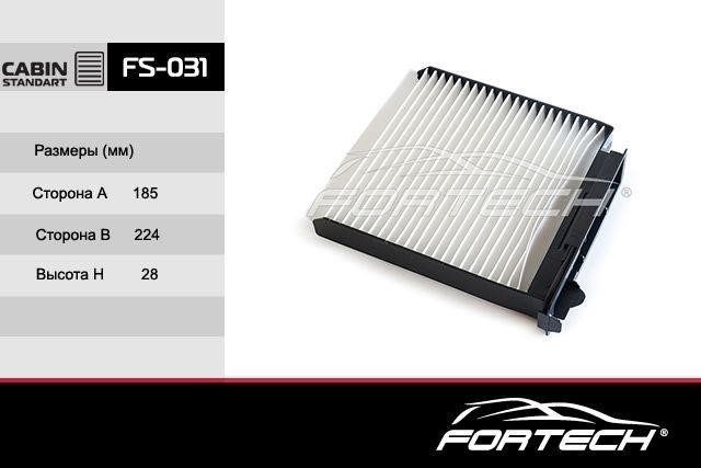 Fortech FS-031 Filter, interior air FS031: Buy near me in Poland at 2407.PL - Good price!