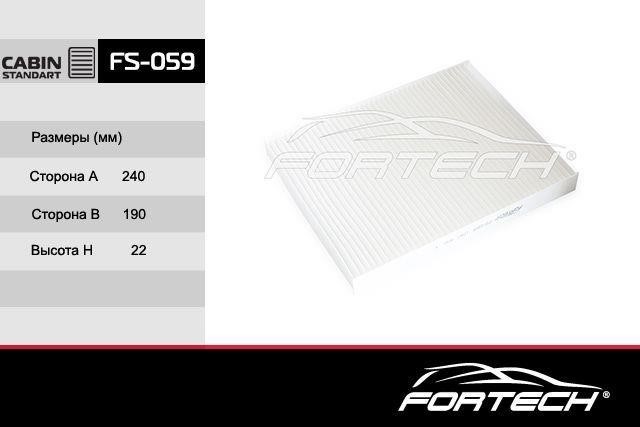 Fortech FS-059 Фильтр салона FS059: Отличная цена - Купить в Польше на 2407.PL!