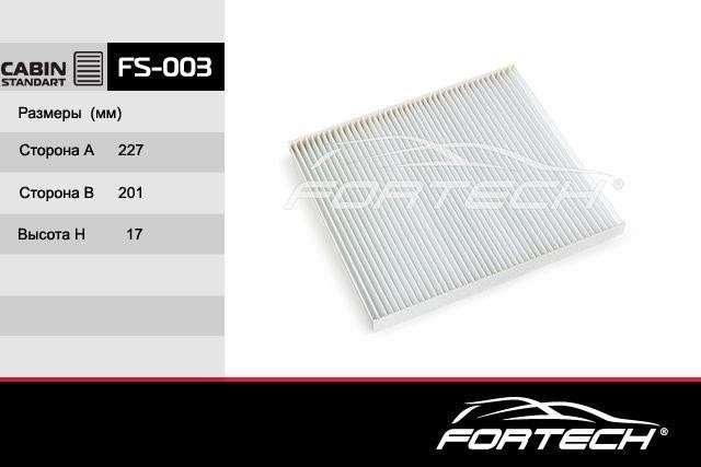 Fortech FS-003 Filter, interior air FS003: Buy near me in Poland at 2407.PL - Good price!