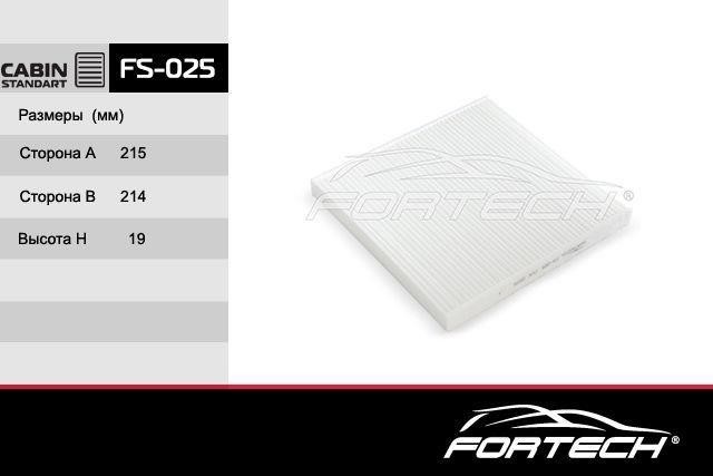 Fortech FS-025 Filter, interior air FS025: Buy near me in Poland at 2407.PL - Good price!