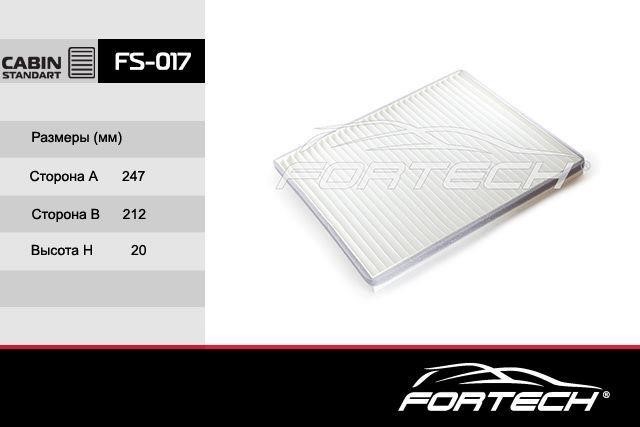 Fortech FS-017 Filtr kabinowy FS017: Dobra cena w Polsce na 2407.PL - Kup Teraz!
