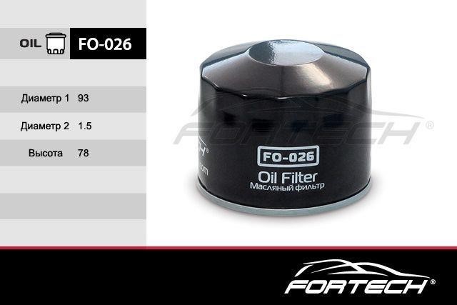 Fortech FO-026 Фільтр масляний FO026: Приваблива ціна - Купити у Польщі на 2407.PL!
