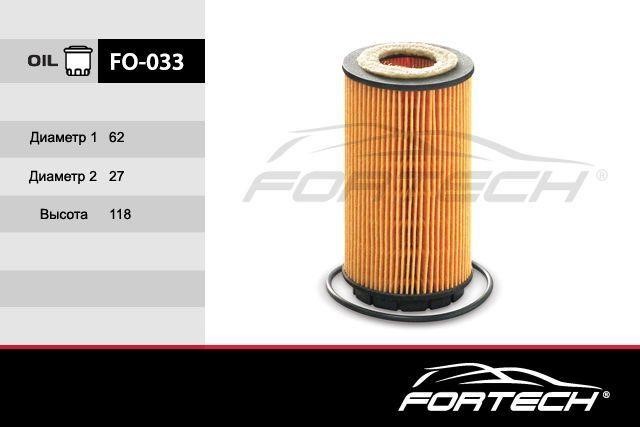 Fortech FO-033 Фільтр масляний FO033: Приваблива ціна - Купити у Польщі на 2407.PL!