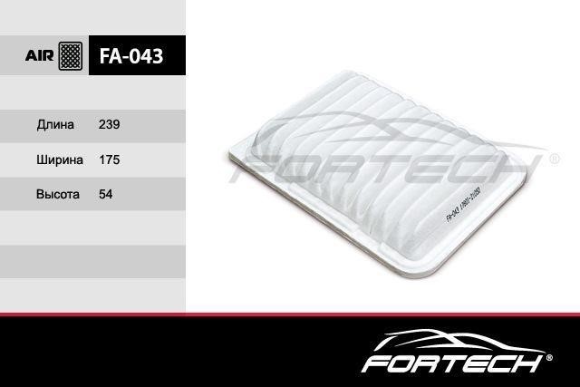 Fortech FA-043 Filtr powietrza FA043: Dobra cena w Polsce na 2407.PL - Kup Teraz!