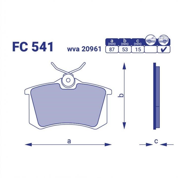 Frico FC 541 Гальмівні колодки, комплект FC541: Купити у Польщі - Добра ціна на 2407.PL!