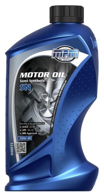 MPM Oil 04001S Engine oil MPM Oil Semi Synthetic SN 10W-40, 1L 04001S: Buy near me at 2407.PL in Poland at an Affordable price!