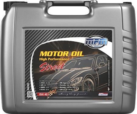 MPM Oil 06020S Engine oil MPM Oil HP Street 0W-40, 20L 06020S: Buy near me at 2407.PL in Poland at an Affordable price!