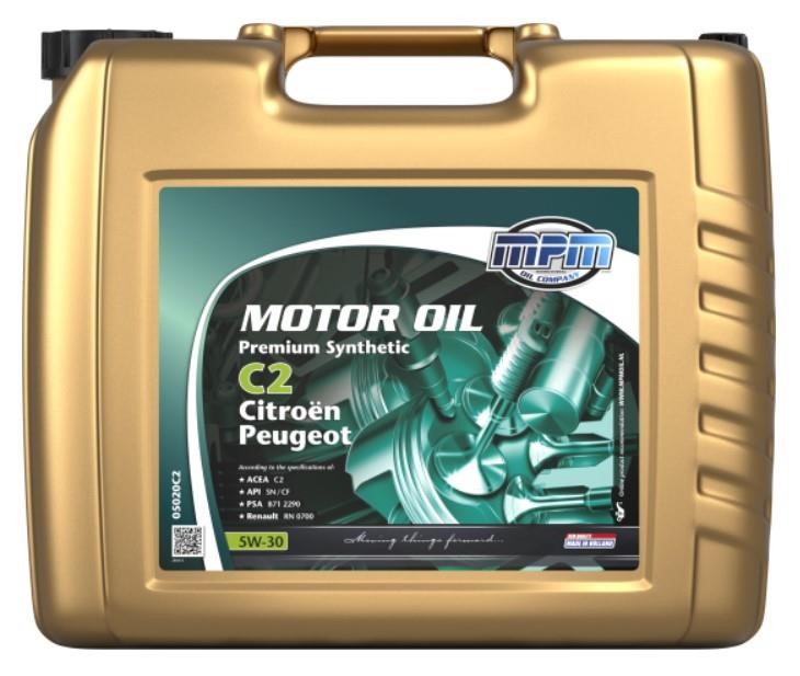 MPM Oil 05020C2 Engine oil MPM Oil Premium Synthetic C2 Peugeot/Citroen 5W-30, 20L 05020C2: Buy near me at 2407.PL in Poland at an Affordable price!