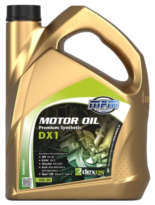 MPM Oil 05005DX1 Моторное масло MPM Oil Premium Synthetic GM Dexos1 5W-30, 5л 05005DX1: Отличная цена - Купить в Польше на 2407.PL!